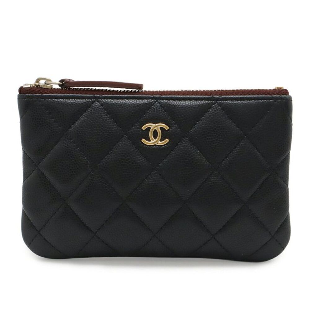Chanel Caviar Matelasse Small Zip Pouch
